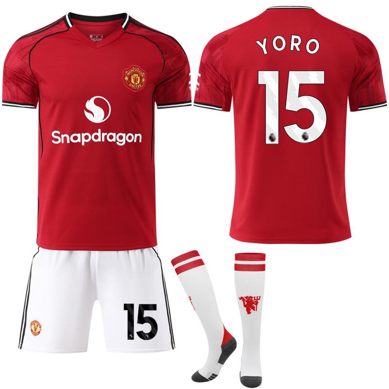 2526 New Man L Red Devils home court No. 17 Ganacho 8B fee football jersey set jersey M United red foreign trade