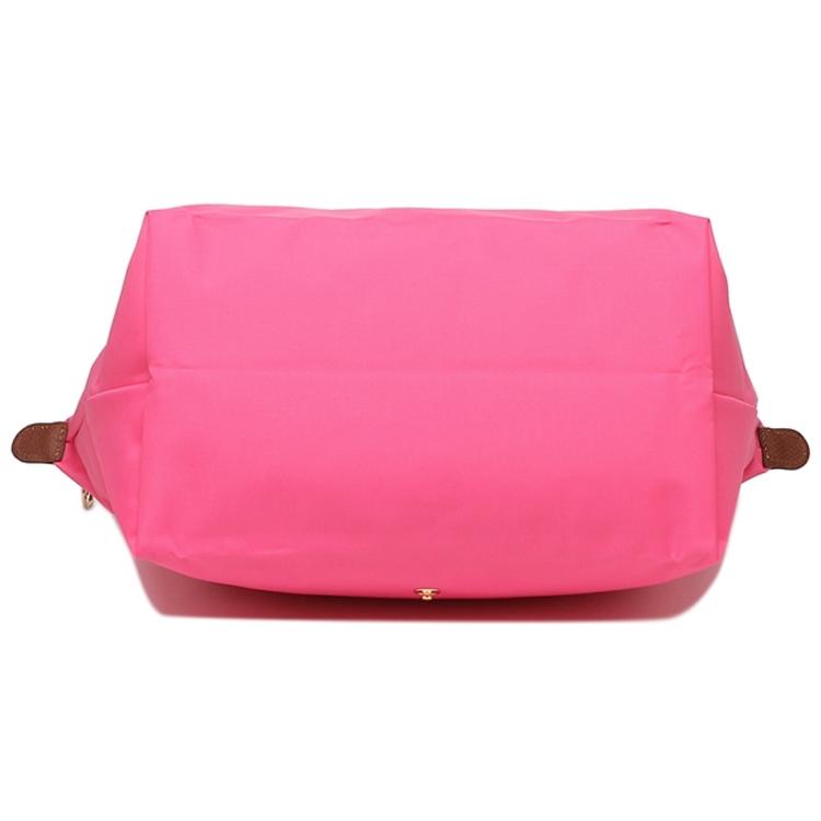 Longchamp Le Pliage 28 Knoop Ritssluiting Lange Handgreep Leer Knoopvormige Schouder Tote Tas Kleine Dames Handtassen Roze 2605089P73
