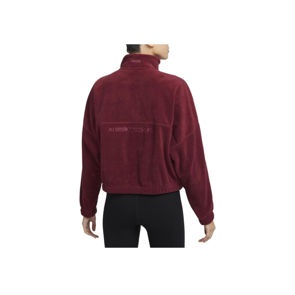 New Nike POLAR ONE TF HZ TOP Sweatshirt Women's Burgundy HV8465-677