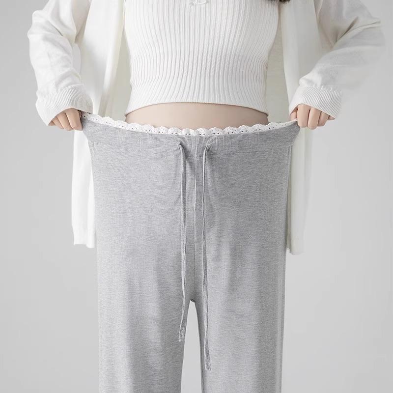 Wide-leg Pants Spring and Summertime Style Without Abdomen and Drawstring Without A Belly Strap, Wear Loose Straight-leg Casual Pants During Pregnancy