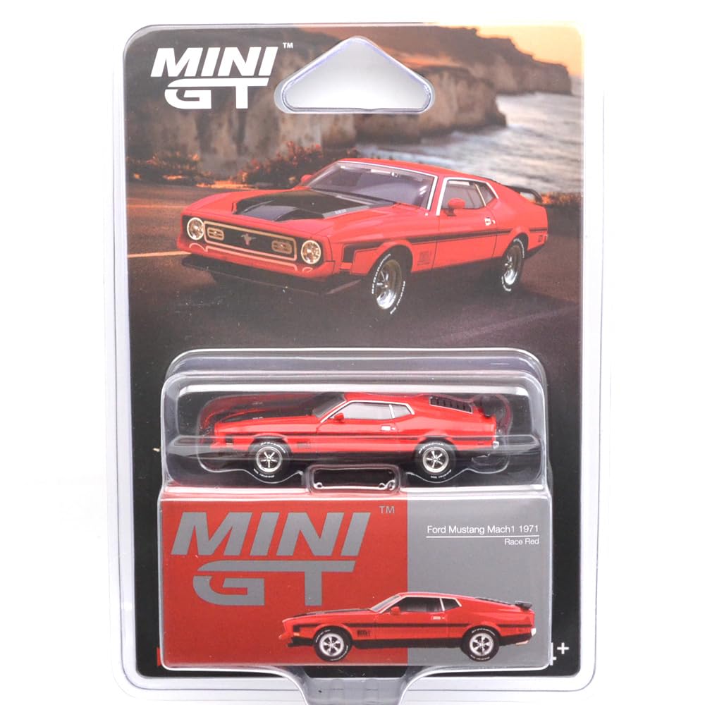 Масштаб MINI GT MiJo Toys ФОРД МУСТАНГ MACH 1 1971 США MiJo Toys Ограниченная серия Ford Mustang Mach 1 1971 164 - (ГОНОЧНЫЙ КРАСНЫЙ) (Красный гоночный) MGT01122-BL