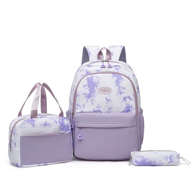 Schoolbag 1011 New Student School Bag Traditional Style Ink Casual Backpack Campus Large Capacity Color-Blocking Large Capacity Backpack