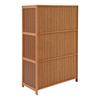 Shoe Cabinet, Free Standing Shoe Cabinet, Shoe Cabinet with Flip Doors Bamboo, Composite Board for Gardens, Terraces, Porches