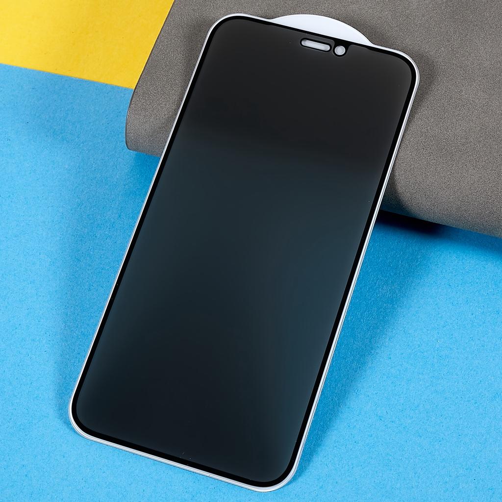 Anti-spy Screen Protector for iPhone 12 mini 5.4 inch,Full Cover Full Glue Silk Printing High Aluminium-silicon Glass Film
