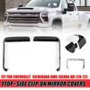 Black Top+Side Replacement Mirror Covers For 20-23 Chevy Silverado GMC Sierra HD