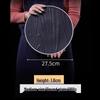 Matte Black Ceramic Wood Grain Plate for Steak, Barbecue, Snacks, and Desserts