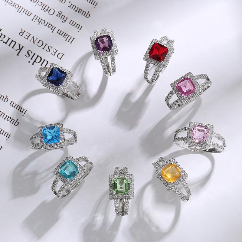 New Candy Zircon Fashion Ring: Elegant European & American Style for Women