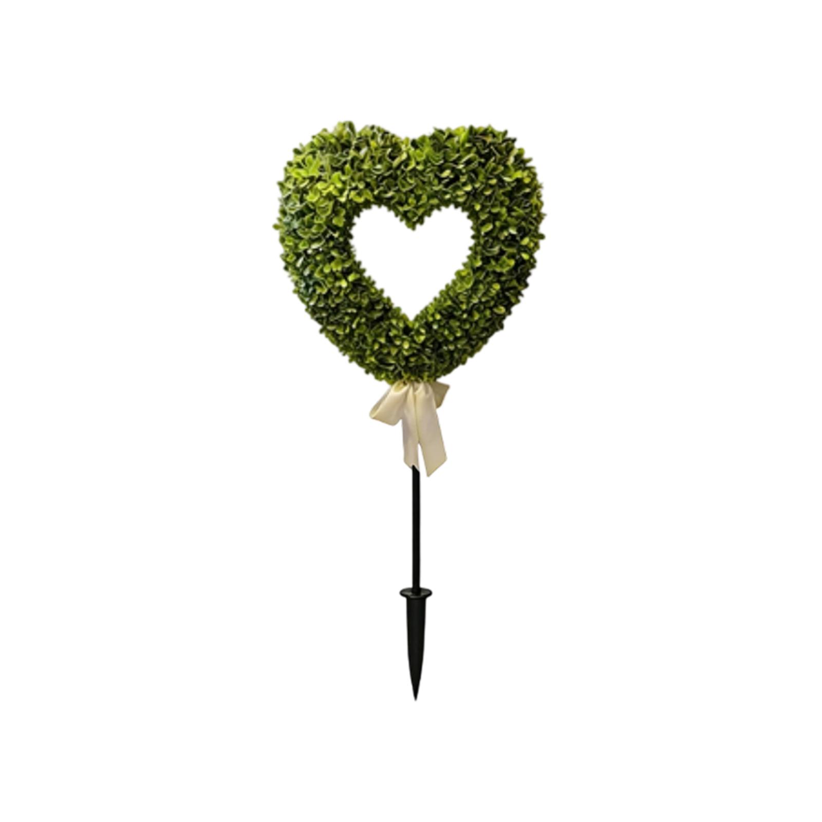 

Boxwood Heart With Bow Topiary One Size зелений