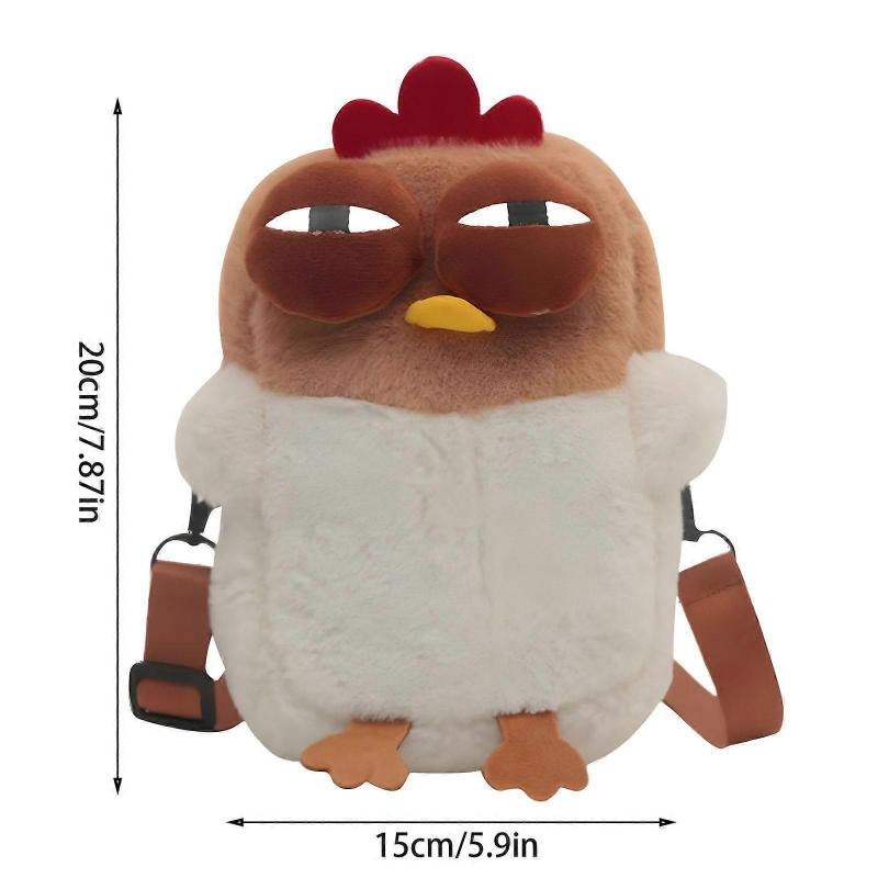 Lightweight Plush Chicken Coin Bag with Sufficient Space Kids Shoulder Bag Crossbody Purse for Everyday Use