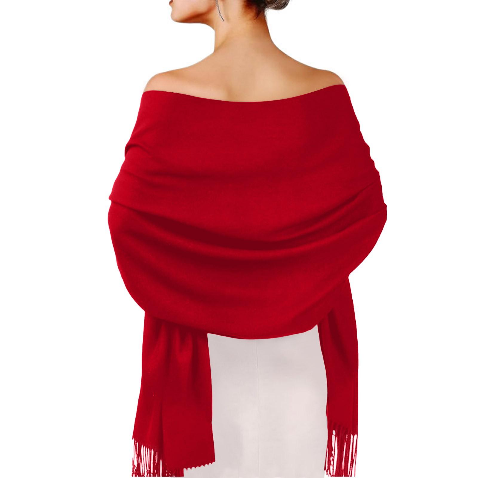 

Женская шаль из искусственного кашемира, вечернее платье, шаль One Size красный