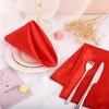 12pcs Luxurious Satin Napkin Set - Reusable, Washable, and Durable Polyester Cloth Napkins for Dining, Wedding, Party Decor