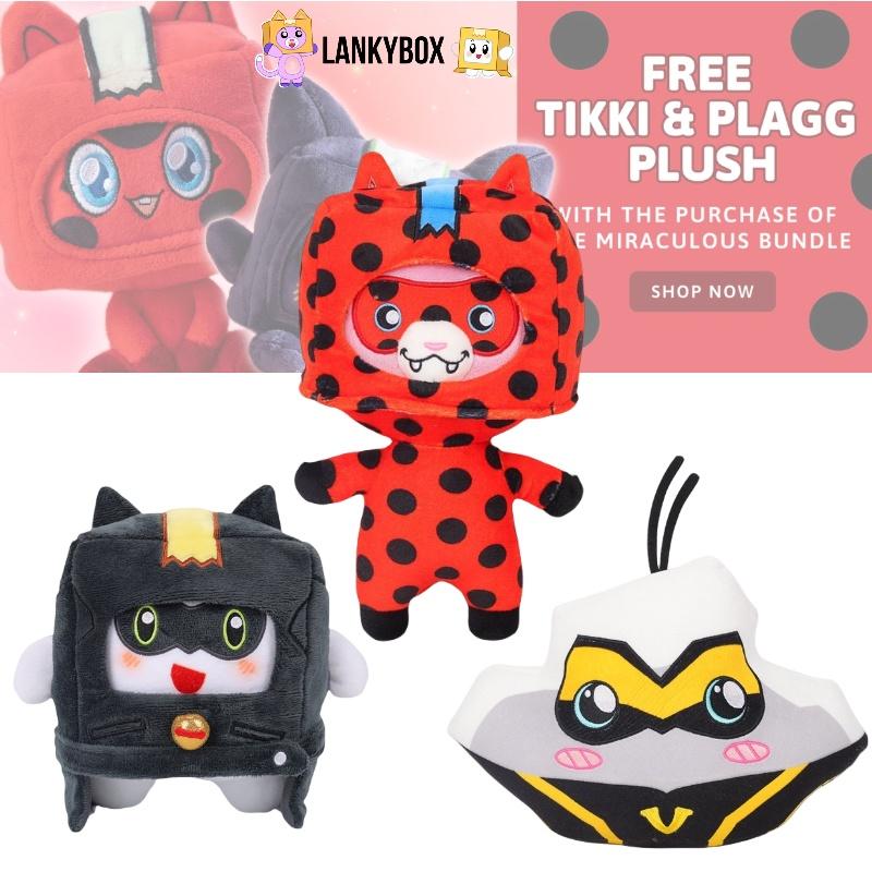 Adorable Fox Stuffed Animal Toy In Ladybug Box 20cm