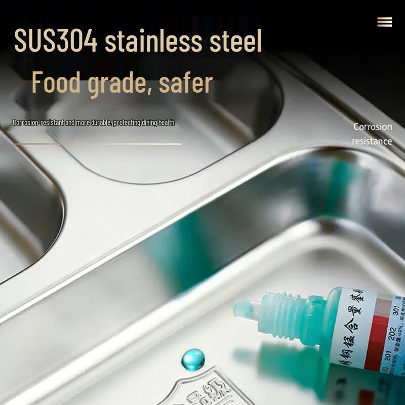 304 Stainless Steel Multi-Compartment Lunch Tray