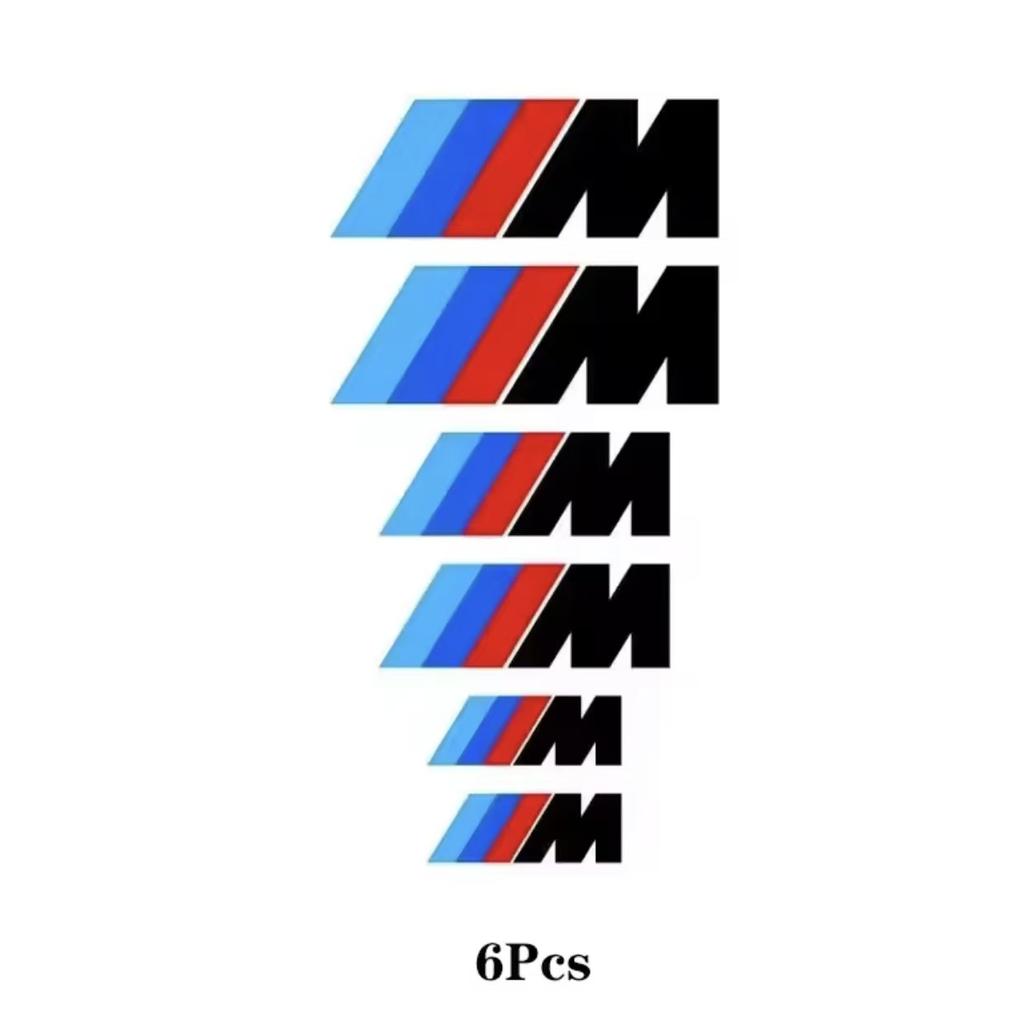 2026 Hot 6PCS Car Brake Decorative Stickers Wheel Hub Styling Decals Accessories For BMW M X1 X3 X5 X6 X7 M3 E84 E83 F25 E91 E60 E30 E90