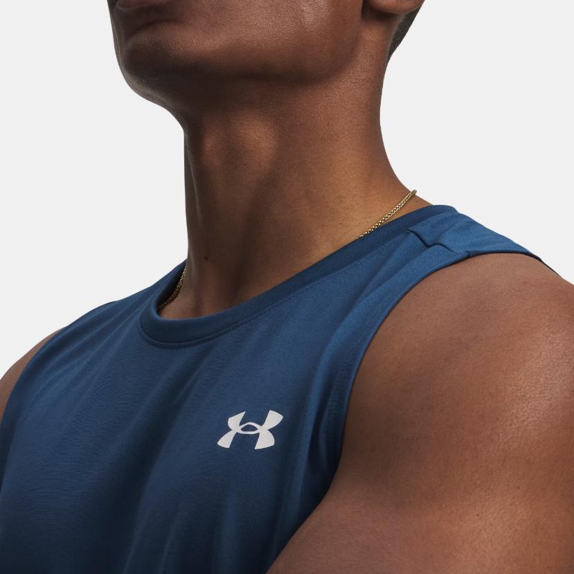 Under Armour Tech Logo Round Neck Slim Fit Moisture Wicking Vest Men Vest 1382795-498