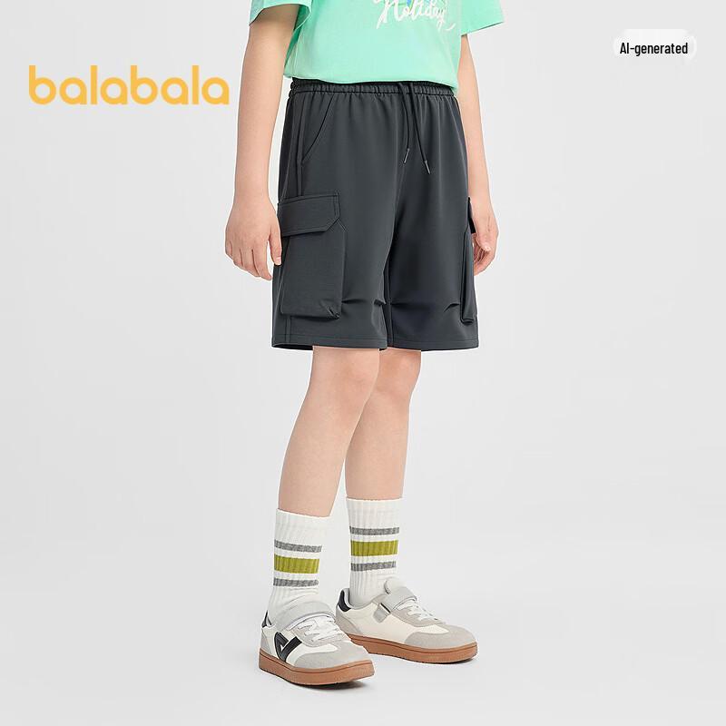 Balabala Boys' Summer Casual Cargo Shorts