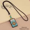 Ebony Tangka Necklace with Ethnic Na Fu Pendant - Buddha Amulet for Men & Women