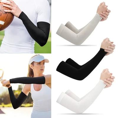 2Pcs Arm Sleeves Warmers Sports Sleeve Sun UV Protection Hand Cover Cooling Warmer Running Fishing Cycling Summer Cooling