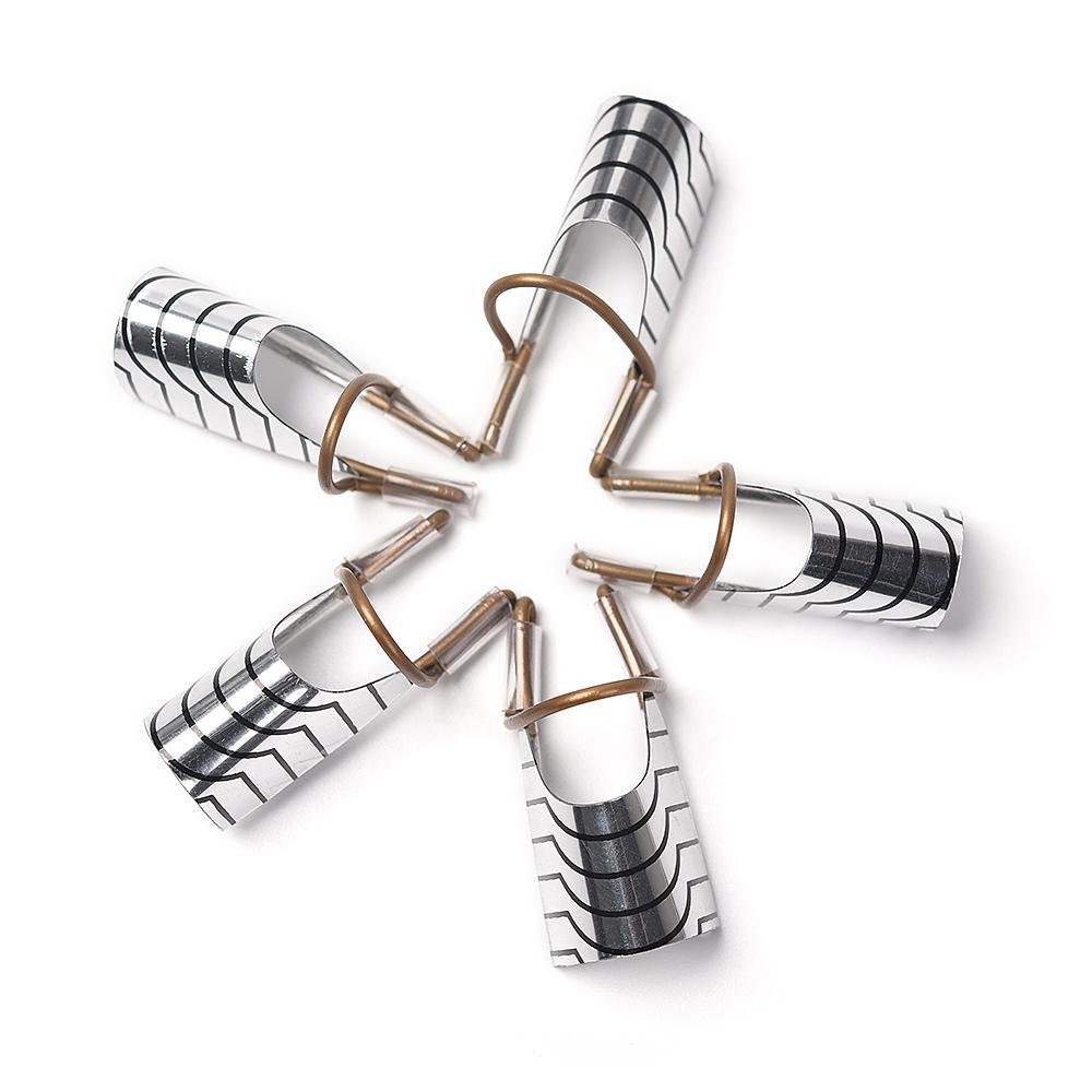 

KADS 5 шт./упак. многоразовые фольги для дизайна ногтей, формы для ногтей для УФ-геля, серебряный маникюр, форма для наращивания ногтей, инструменты для строителя