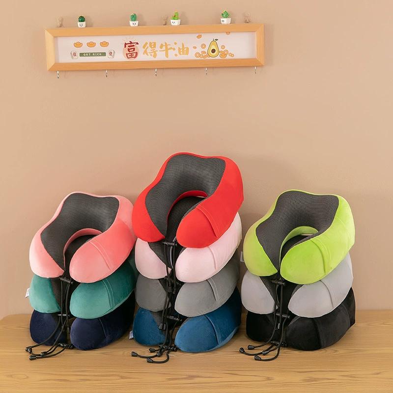 Cuscini per il collo in memory foam a forma di U Cuscino da viaggio morbido Cuscino per il collo per massaggi Cuscino per aereo per dormire Biancheria da letto sanitaria cervicale