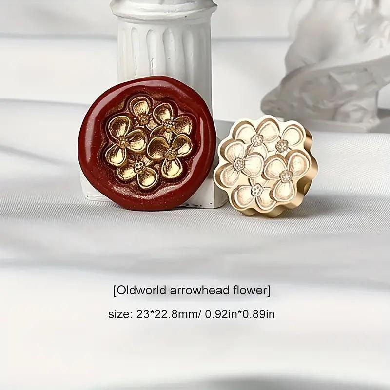 1pc 3D Shaped Embossed Stamp Heads Literary Series Wax Seal Stamps Fire Paint Stamps for Decorating Invitations Sealing Wax