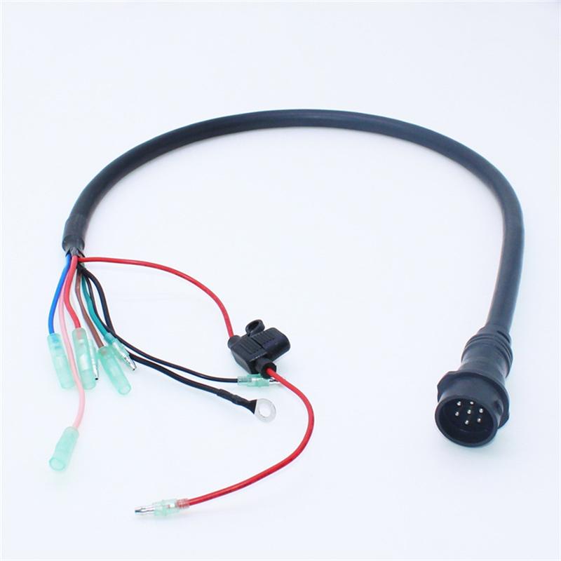 A30P-Outboard Motor Seven Core Cable 61T-82580-00 Front Control Connection Control Box 7 Pin Cable For Yamaha чёрный