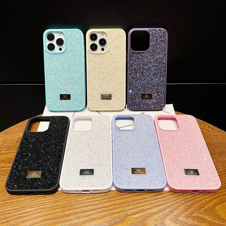 Flash diamond advanced sense rhinestone iPhone16 electroplating 15 light luxury style European and American applicable Apple 17ProMax mobile phone cas