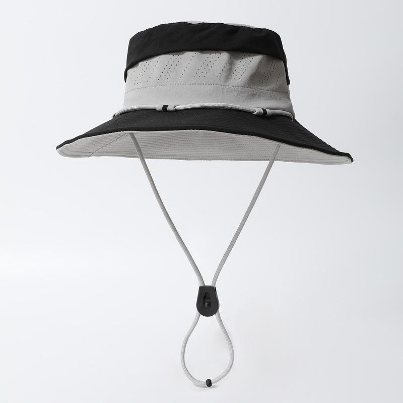 Men's Quick-Dry Color Block Sun Hat, UPF Sun Protection, Waterproof & Breathable; Ideal for Spring/Summer Outdoor Hiking & Sports.