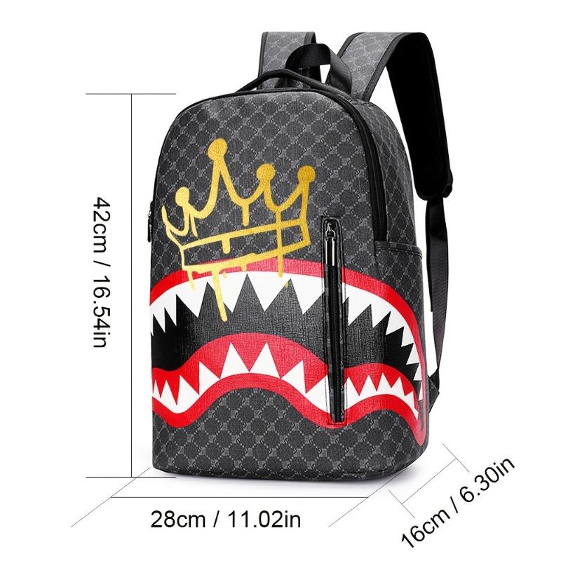 Nuova Borsa a Spalla Doppia Casual Squalo Business Grande Capacità Zaino da Uomo Borsa da Scuola per Campus Borsa da Viaggio