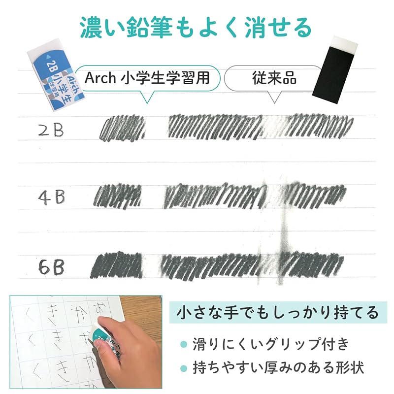 Sakura Craypas Arch Eraser, for Elementary School Students, 5-Pack (RFAGM-5P)