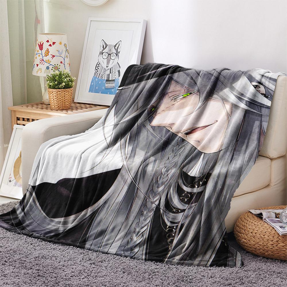 1Pc Black Butler Print Flannel Blanket, High quality Comfortable for All Seasons, Home Decor, Warmth and Comfort, Perfect for Christmas Gifts