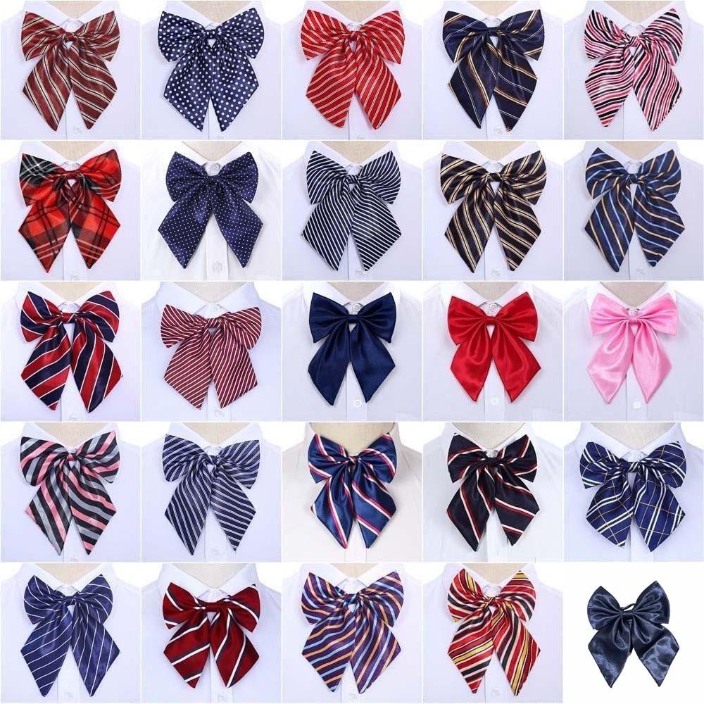 Korean Style Bowknot Neckties Stripe School Students Neckties Sweet JK Uniform Bow Ties Hotel