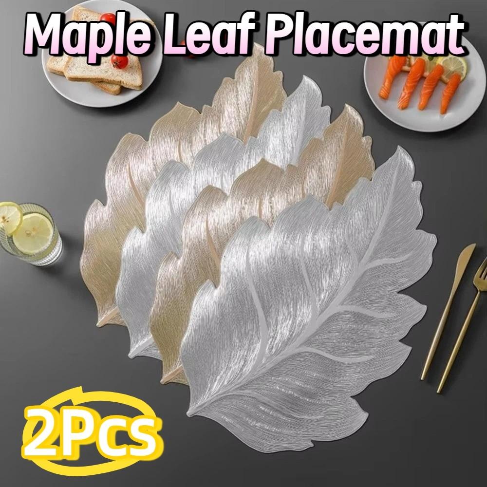 2Pcs Anti-stain PVC Table Mat Waterproof Decorative Table Mat Cup Coaster  Restaurant