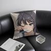 Mai S-sakurajima S-Sexy Pillow Case Anti-dustmite Pillowcase Invisible zipper silky short plush Sofa cushion cover