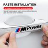 4Pcs Car Door Handle Stickers Tire Rear View Mirror Decals For BMW M E34 E36 E60 E90 E46 E39 E70 F10 F20 F30 X5 X6 X1 M3 M5 M6 E71 F01 F02 F87