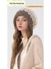 Women's Fair Isle Lace-Up Ear Protection Beanie: Thick, Warm Knitted Pompom Hat for Autumn & Winter