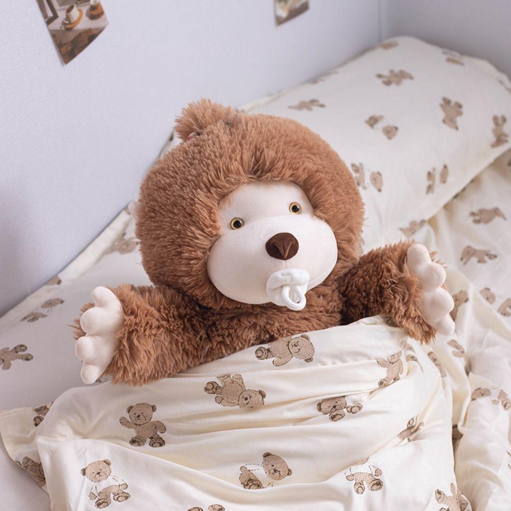 Soft Pacifier Monkey Plush Toy Fluffy Animal Monkey Doll Comfortable Monkey Stuffed Doll  Children