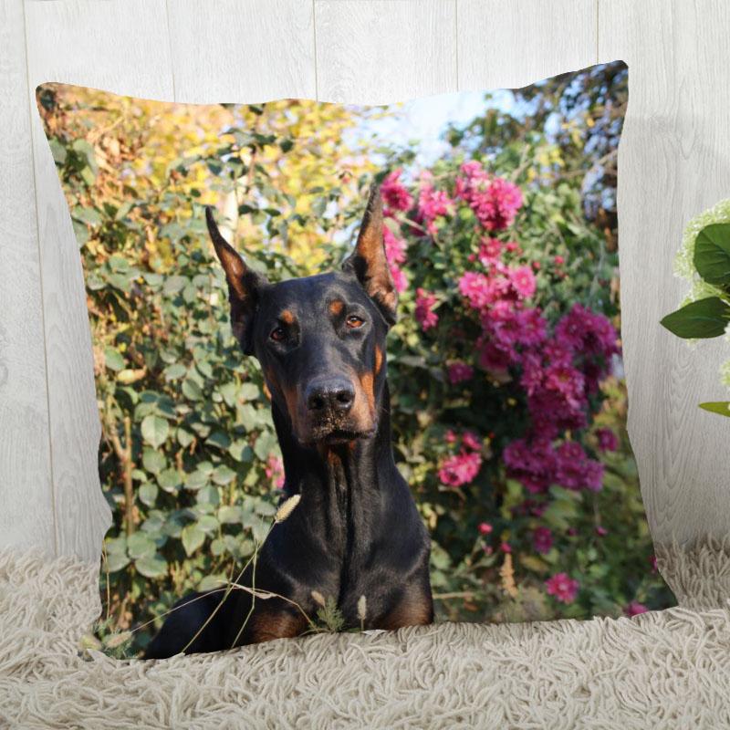 Pillowcase Doberman Pinscher  Modern Home Living Room Decoration