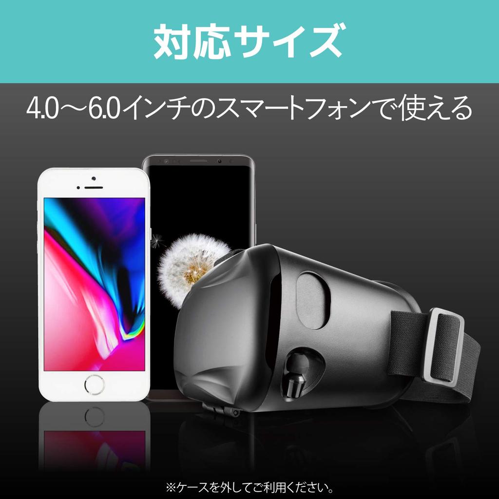 ELECOM 3D VR Type Transparent Cover to Avoid Obstructing Camera Black Goggles, Head-Mounted, In-Ear [Includes Lens], P-VRGEI01BK