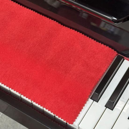 Piano Keyboard Anti-Dust Cover Flannel Key Cover Cloth 88 Keys Protective Dust Cover for Electronic Keyboard Digital Piano