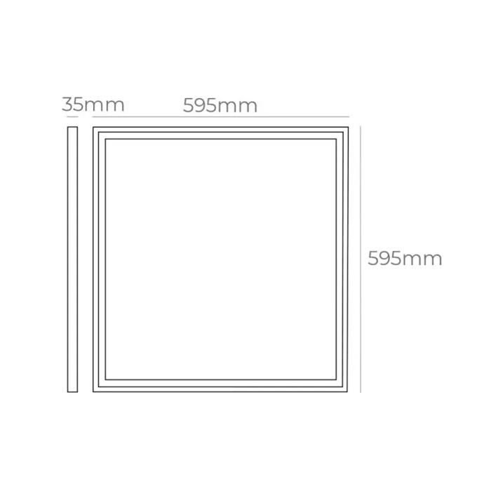 LED panel 40W Čtvercový Matný Chrom