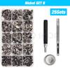 25Sets Metal Snaps Button Snap Fasteners Press Studs With 4 Installation Tools Kit For Clothes Garment Bags Shoes Leathercraft