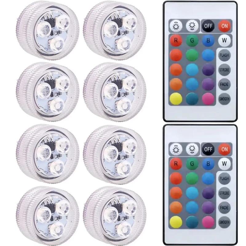 3/10Led Swimming Pool Light Remote Control RGB Dive Fish Light LED Underwater Lamp Ship/Car Decorative Lamp for Vase Aquarium
