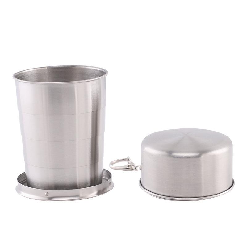 Stainless Cup Portable Folding Travel Cup for Hiking One Size