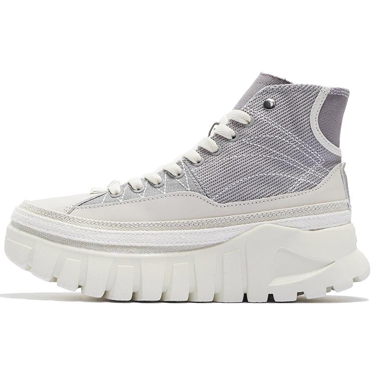 

LiNing Wave Повседневная обувь Женская Высокая Серебристо-серая/Снежно-серая/Ванильно-белая 37.5