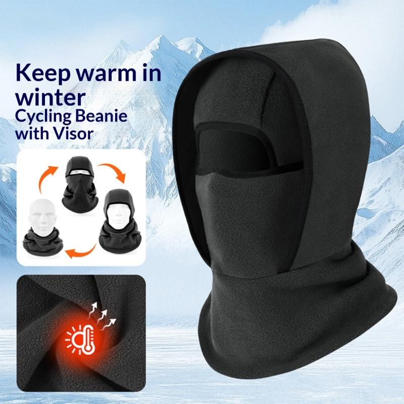 Winter Warm Headgear, Hat-Neck-Mask Integrated Outdoor Windproof Face Cover for Cycling & Ski Sports