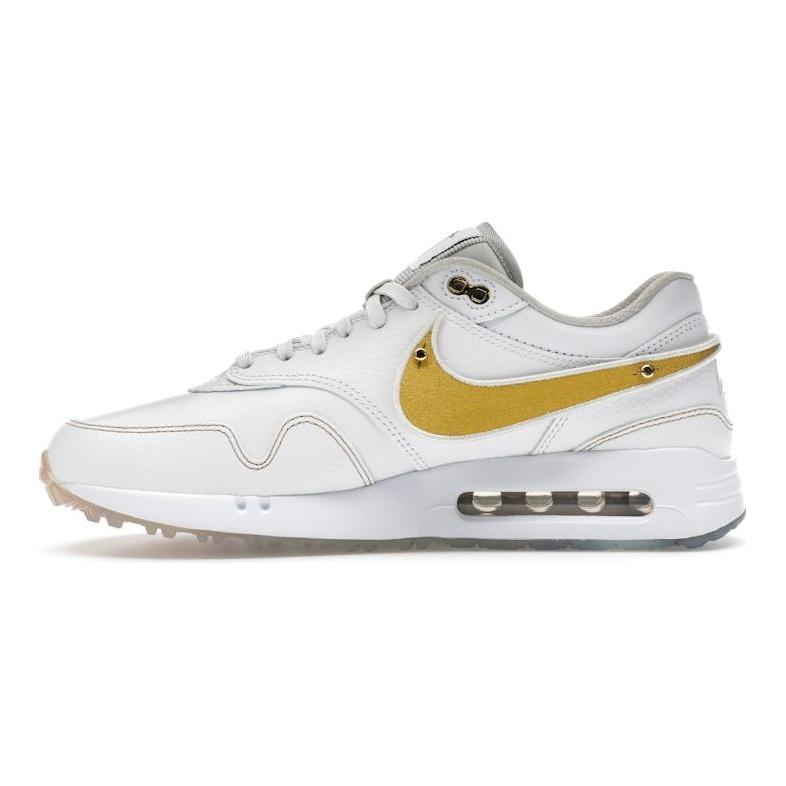 Eastside Golf X Nike Air Max 1 86 OG Golf Big Bubble - Everyones Game. Be Authentic Unisex Sneakers White Metallic-Gold Pure-Platinum HQ3074-100