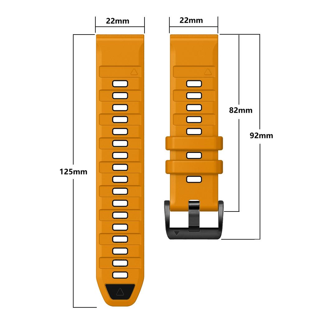 QuickFit 22mm Two-Tone Silicone Band For Garmin Forerunner 970 965 955 Solar 945 935 745 Descent G2 Fenix E Watch Strap Bracelet