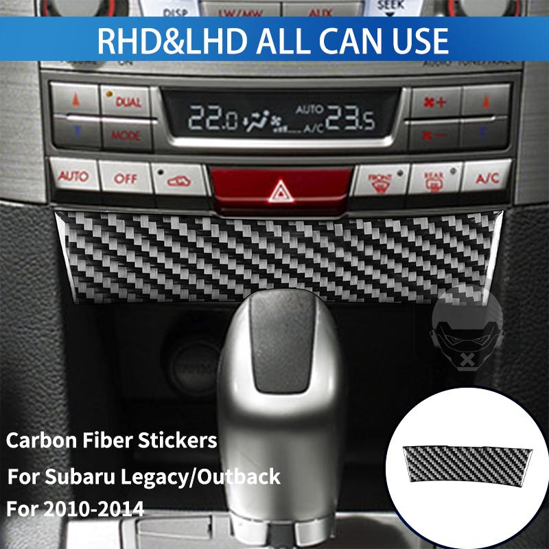 For Subaru Legacy Outback 2010-2014 Carbon Fiber Stickers Central Control Gear Shift Knob Box Panel Car Interior Accessories