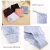 New 3Pcs/Set Sexy Lace Floral Panties For Women Low Waisted Thongs Briefs Sets Fashion Cozy Transparent Intimates Lingerie S-XL